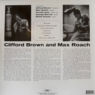 Clifford Brown And Max Roach : Clifford Brown & Max Roach (LP, Album, RE)