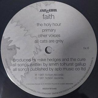 The Cure : Faith (LP, Album, RE, RM, RP, 180)