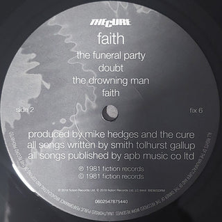 The Cure : Faith (LP, Album, RE, RM, RP, 180)