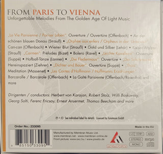 Various : From Paris To Vienna - Unforgettable Meldoies From The Golden Age Of Light Music (10xCD, Mono + Box, Mono)