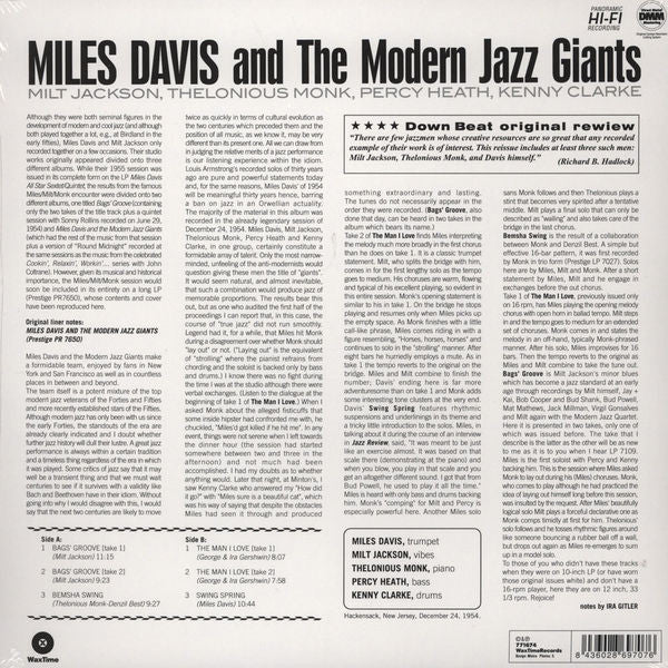 Miles Davis : Miles Davis And The Modern Jazz Giants (LP, Comp, Ltd, RE, RM, 180)