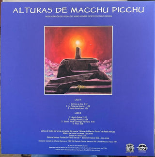 Los Jaivas : Alturas De Macchu Picchu (LP, Album, RE, Gat)
