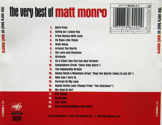 Matt Monro : The Very Best Of Matt Monro (CD, Comp, RE)