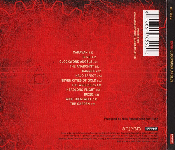 Rush : Clockwork Angels (CD, Album, Dig)
