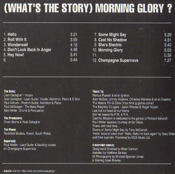 Oasis (2) : (What's The Story) Morning Glory? (CD, Album, RE, DAD)