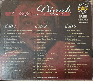 Dinah Washington : The Diff'rence Is Dinah (3xCD, Comp, Box)