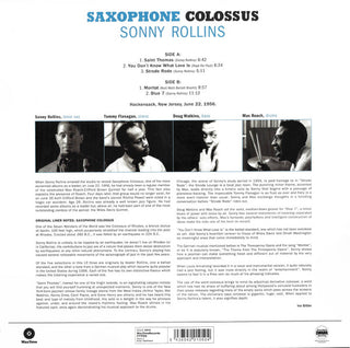 Sonny Rollins : Saxophone Colossus (LP, Album, Ltd, RE, RM, 180)