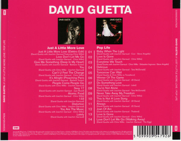 David Guetta : Just A Little More Love / Pop Life (CD, Album, RE + CD, Album, RE + Comp)