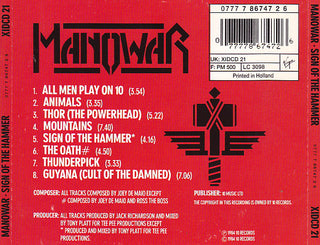 Manowar : Sign Of The Hammer (CD, Album, RE, RP)