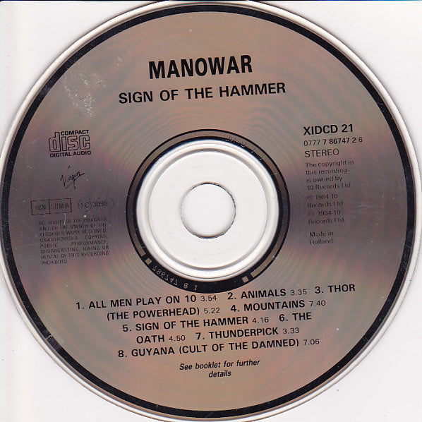 Manowar : Sign Of The Hammer (CD, Album, RE, RP)
