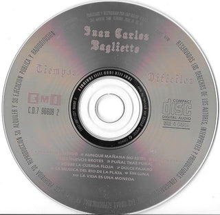 Juan Carlos Baglietto : Tiempos Difíciles (CD, Album, RE)