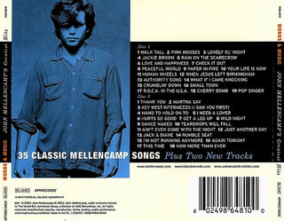 John Cougar Mellencamp : Words & Music (John Mellencamp's Greatest Hits) (2xCD, Comp, RM)
