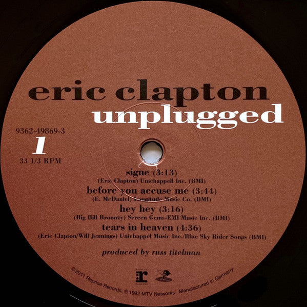 Eric Clapton : Unplugged (2xLP, Album, RE, 180)