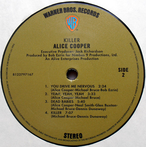 Alice Cooper : Killer (LP, Album, RE, 180)