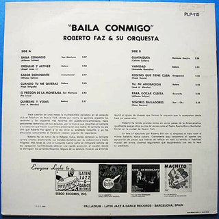 Roberto Faz Y Su Orquesta : Baila Conmigo - Come Dance With Me (LP, Album, RE)