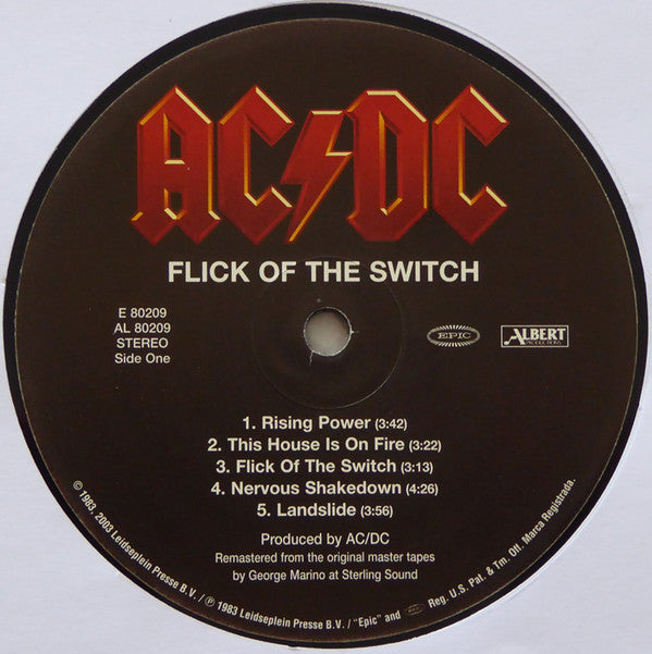 AC/DC : Flick Of The Switch (LP, Album, RE, RM, 180)