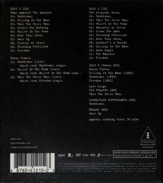 Rage Against The Machine : Rage Against The Machine XX (CD, Album, RE, RM + CD + DVD-V, NTSC + S/Edition, )