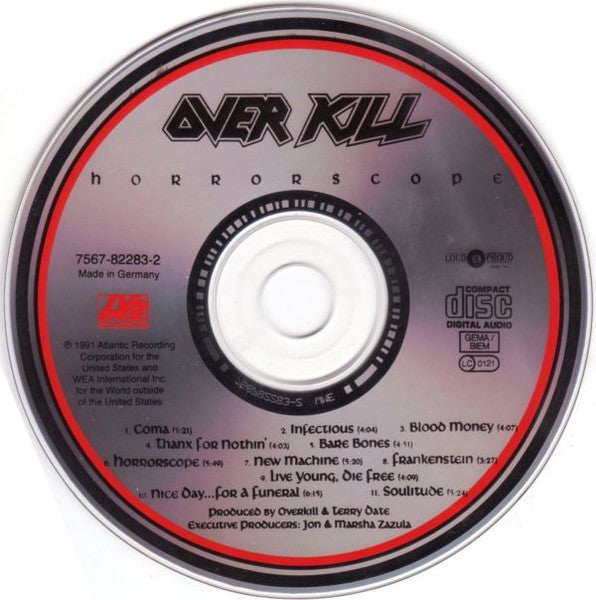 Overkill : Horrorscope (CD, Album, RP)