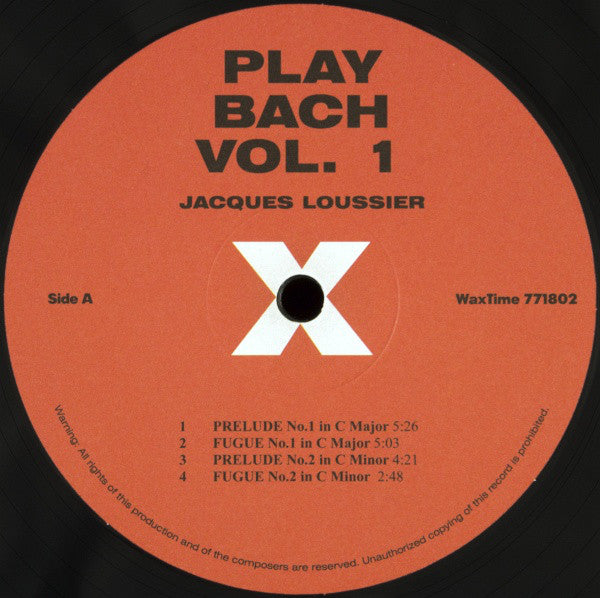 Jacques Loussier / Christian Garros / Pierre Michelot : Play Bach No.1 (LP, Album, Ltd, RE, RM, 180)