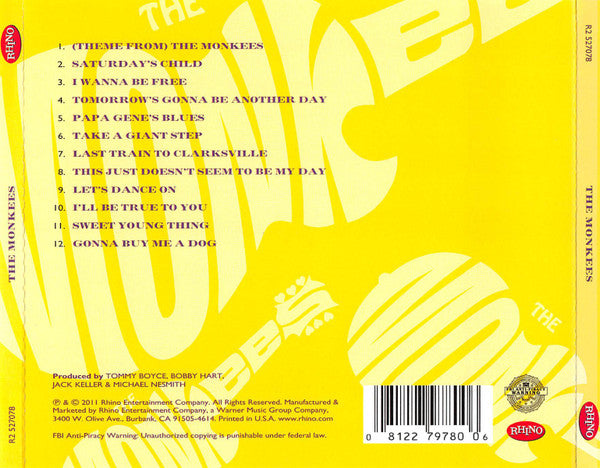 The Monkees : The Monkees (CD, Album, RE)