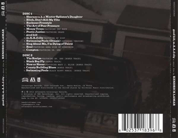 Kendrick Lamar : Good Kid, M.A.A.D City (2xCD, Album, Dlx)