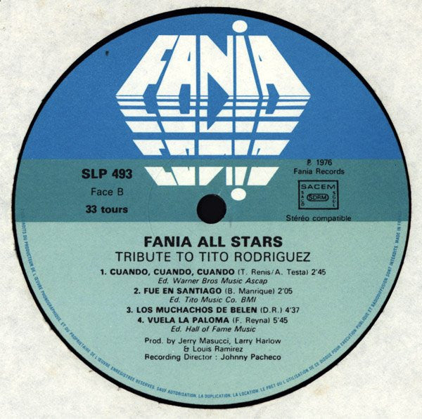 Fania All Stars : Tribute To Tito Rodriguez (LP, Album)