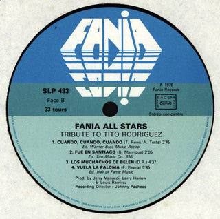 Fania All Stars : Tribute To Tito Rodriguez (LP, Album)