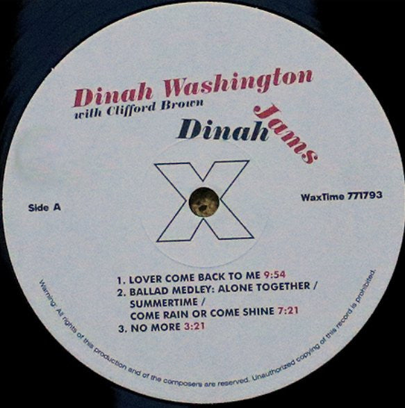 Dinah Washington : Dinah Jams (LP, Album, Ltd, RE, RM, 180)