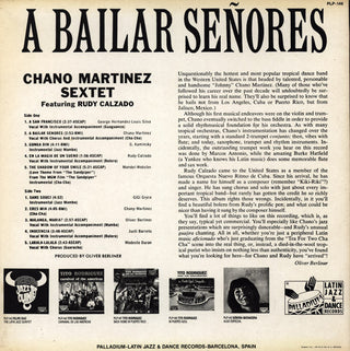 Chano Martinez Sextet Featuring Rudy Calzado : A Bailar Señores (LP, RE)