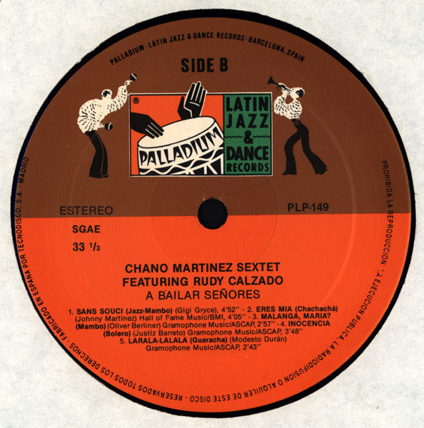 Chano Martinez Sextet Featuring Rudy Calzado : A Bailar Señores (LP, RE)