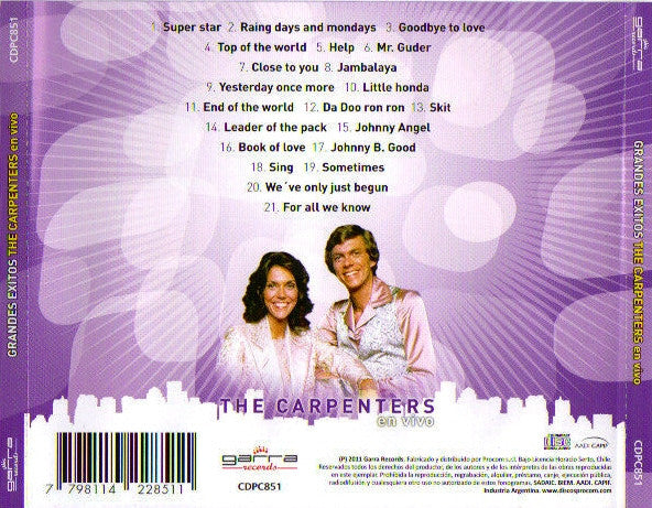 The Carpenters* : Grandes Exitos - En Vivo (CD, Album)