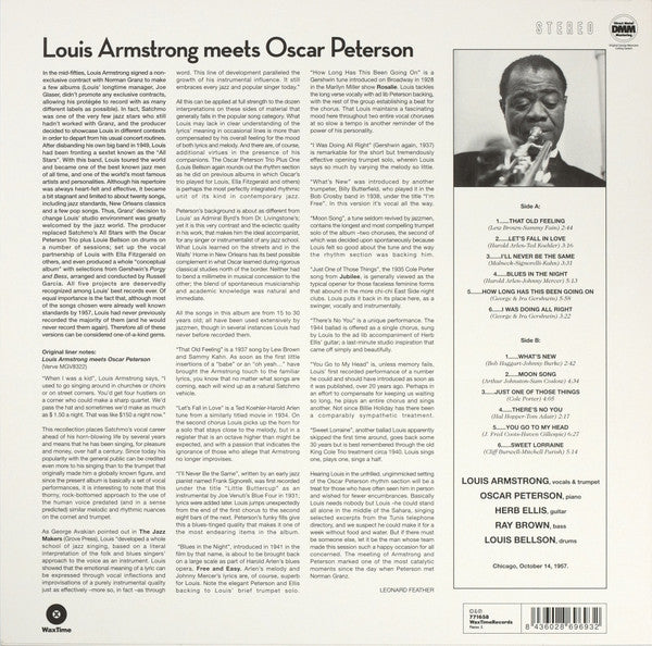 Louis Armstrong Meets Oscar Peterson : Louis Armstrong Meets Oscar Peterson (LP, Album, Ltd, RE, RM)
