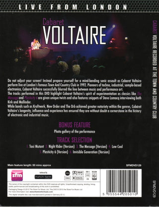 Cabaret Voltaire : Live From London (DVD-V, NTSC, ALL)