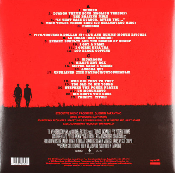 Various : Django Unchained (Original Motion Picture Soundtrack) (2xLP, Album, Comp, Gat)