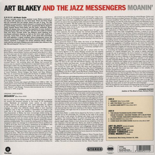 Art Blakey & The Jazz Messengers : Moanin' (LP, Album, Ltd, RE, RM, 180)
