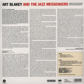 Art Blakey & The Jazz Messengers : Moanin' (LP, Album, Ltd, RE, RM, 180)