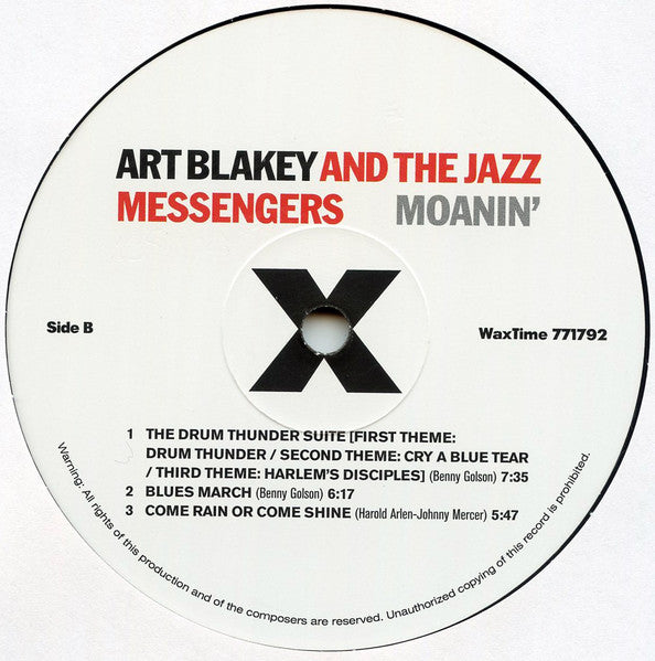Art Blakey & The Jazz Messengers : Moanin' (LP, Album, Ltd, RE, RM, 180)