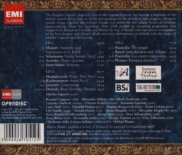Martha Argerich And Friends : Live From The Lugano Festival 2008 (3xCD, Album)