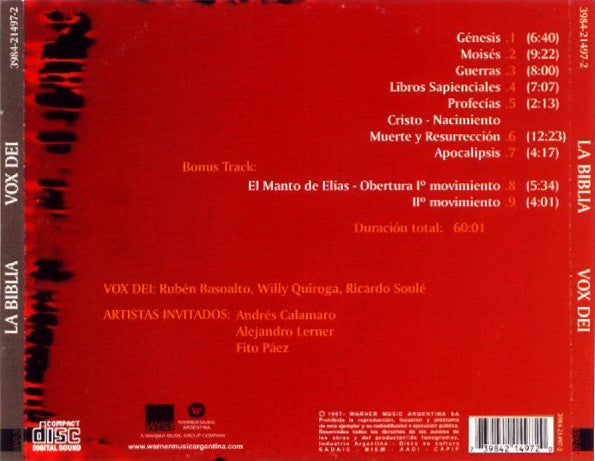 Vox Dei (2) : La Biblia (CD, Album)