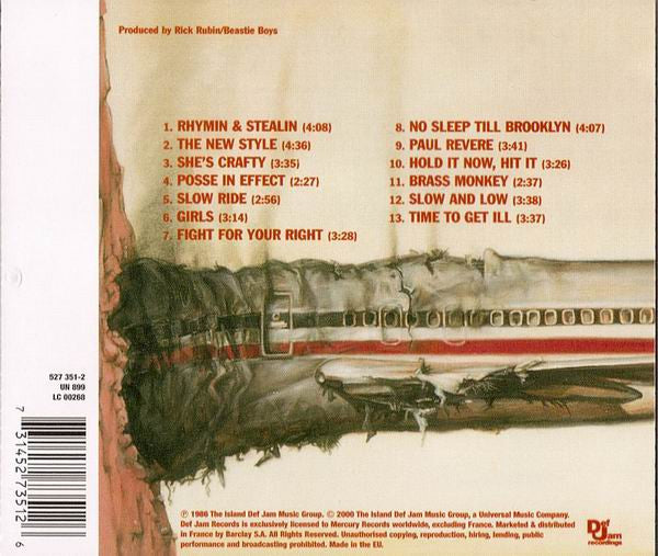 Beastie Boys : Licensed To Ill (CD, Album, RE, RM, RP)