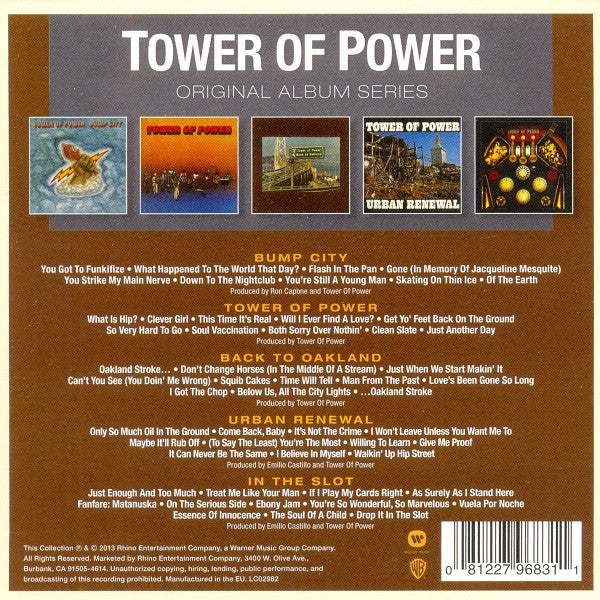 Tower Of Power : Original Album Series (5xCD, Album, Comp, RE, Min + Box, Album, RE, Sli)