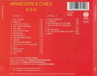Aphrodite's Child : 666 (2xCD, Album, RE)