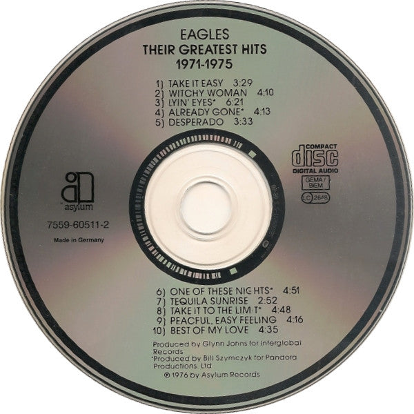 Eagles : Their Greatest Hits 1971-1975 (CD, Album, Comp, RE)