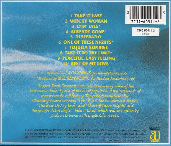 Eagles : Their Greatest Hits 1971-1975 (CD, Album, Comp, RE)