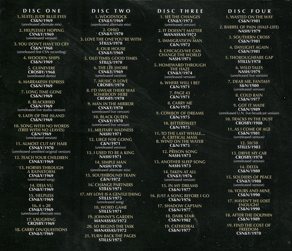 Crosby, Stills & Nash : CSN (4xCD, Comp, RE)