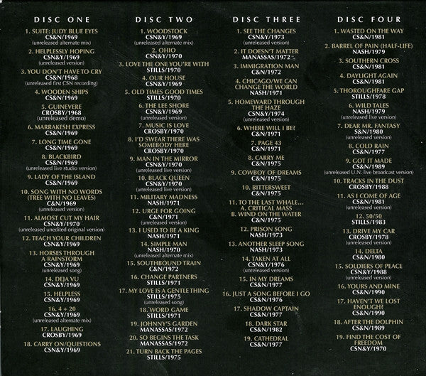 Crosby, Stills & Nash : CSN (4xCD, Comp, RE)