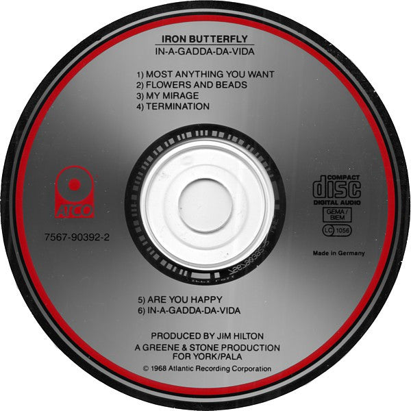 Iron Butterfly : In-A-Gadda-Da-Vida (CD, Album, RE)
