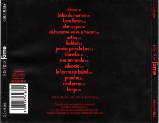Los Tres (2) : Fome (CD, Album, RP)