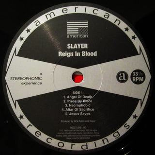 Slayer : Reign In Blood (LP, Album, RE, RM, 180)
