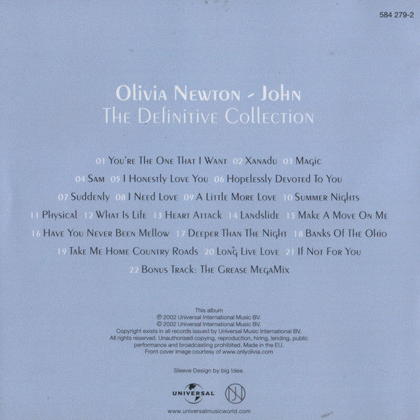 Olivia Newton-John : The Definitive Collection (CD, Comp, RP)